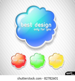 Abstract speech bubble (colorful banner set)