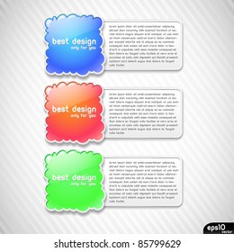 Abstrakte Sprachblase (bunter Banner-Set)