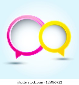 Abstract speech bubble / Colorful glossy speech bubble / Vector speech bubble ( vector background ) EPS 10 