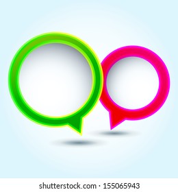 Abstract speech bubble / Colorful glossy speech bubble / Vector speech bubble ( vector background ) EPS 10 