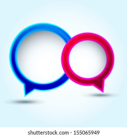 Abstract speech bubble / Colorful glossy speech bubble / Vector speech bubble ( vector background ) EPS 10 