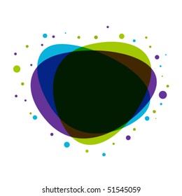 Abstract speech bubble colorful vector background