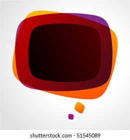 Abstract speech bubble colorful vector background