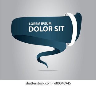 Abstract speech bubble design. Glossy blue speech bubble.