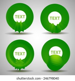 Abstract Speech Bubble Design Set