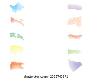 Abstract Speech bubble dialog box text blank collection watercolor