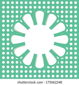 Abstract Speech bubble with flowers