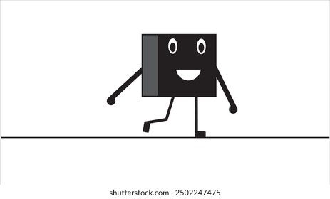 Abstract speech bubble kawaii character on a white background.