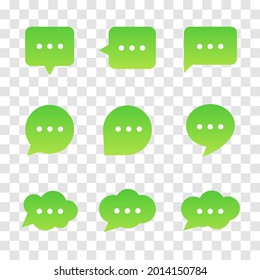 abstract speech bubble logo design template. set of speech bubble icon.