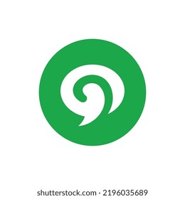 Símbolo del logotipo de burbuja de voz abstracta, vectores de logotipo de chat o charla