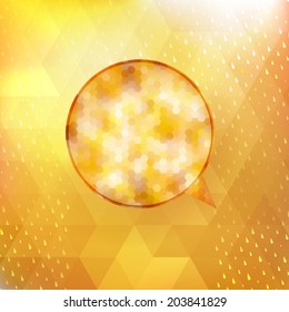 Abstract Speech Bubble on geometric shapes. And also includes EPS 10 vector