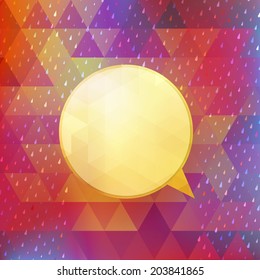 Abstract Speech Bubble on geometric shapes. And also includes EPS 10 vector