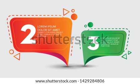 Abstract Speech Bubble with sample text. Name tag, name card, list of names and contact details. Name banner labels. 