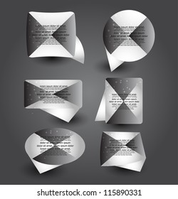 abstract speech bubble set