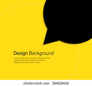Abstract speech bubble symbol background for business design, chat, talk, conversation, advertisement. Flat design style