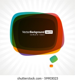 Abstract speech bubble vector background