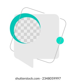 Abstract speech bubble vector design element. Abstract customizable symbol for infographic with blank copy space. Editable shape for instructional graphics. Visual data presentation component