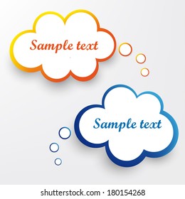 Abstract speech bubble. Vector  illustration 