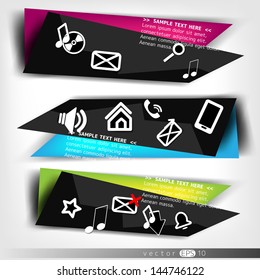 Abstract speech bubble with web icons