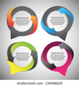 abstract speech bubbles