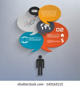 Abstract speech bubbles 3D Template