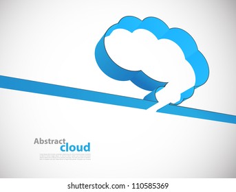 Abstract speech bubbles in blue color