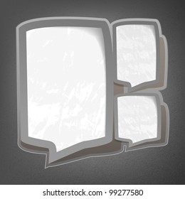 Abstract speech bubbles in old paper style