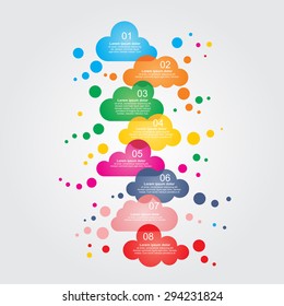 Abstract speech bubbles in the shape of clouds. Vector illustration