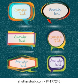 Abstract speech bubbles, vector