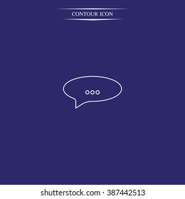 Abstract speech or thought buble.