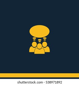 Abstract speech or thought buble.