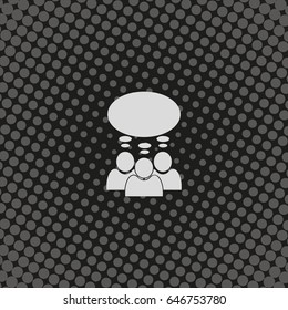 Abstract speech or thought buble.