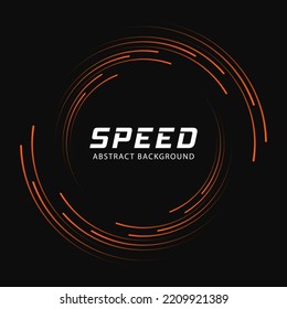 Abstract speed background. Speed lines in circle form. Particle  motion trails.