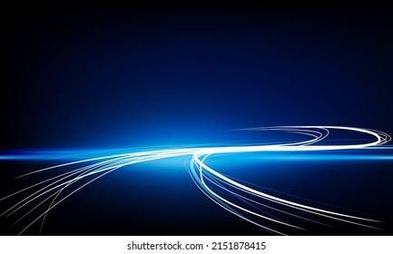 Abstract speed Business Start up launching product with Electric car and city concept Hitech communication concept innovation background,  vector design