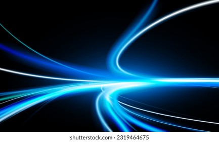 Abstract speed Business Start up launching product with Electric car and city concept Hitech communication concept innovation background,  vector design