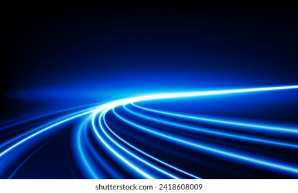 Abstract speed Business Start up launching product with Electric car and city concept Hitech communication concept innovation background,  vector design