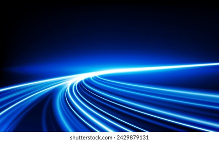 Abstract speed Business Start up launching product with Electric car and city concept Hitech communication concept innovation background,  vector design