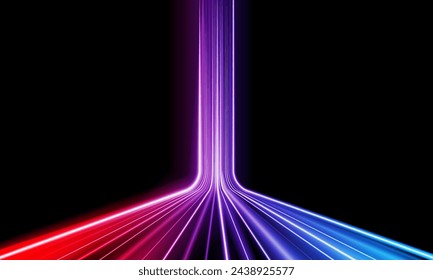 Abstract speed Business Start up launching product with Electric car and city concept Hitech communication concept innovation background,  vector design