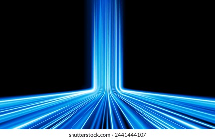 Abstract speed Business Start up launching product with Electric car and city concept Hitech communication concept innovation background,  vector design