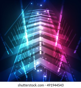 Abstract speed digital technology concept background, vector illustration