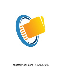 Abstract Speed Folder Logo