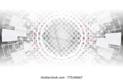 Abstract speed grey & blace background technology digital concept with halftone. vector design