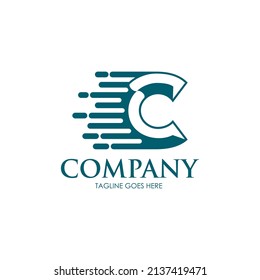 velocidad abstracta Letra inicial inspiración en el diseño del logotipo C
