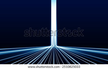 Abstract speed Key Door open Light launching product concept Hitech communication concept innovation background,  vector design