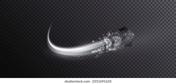 Abstract speed of light arrow movement. Concept for technology and interfaces. vector illustration