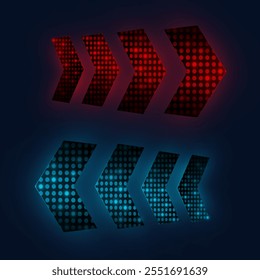 Abstract speed of light arrow movement. Concept for technology and interfaces. vector illustration