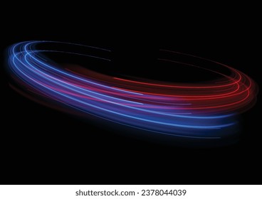 Abstract speed light effect on black background vector illustration.