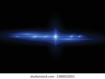 Efecto abstracto de la luz de velocidad en la ilustración del vector de fondo negro.
