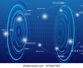 Abstract speed Light out technology background Hitech communication concept innovation send for planet earth with sunrise and technology network.
