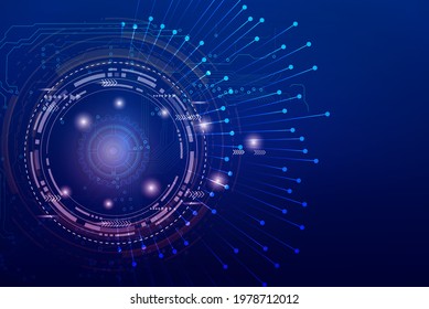 Abstract speed Light out technology background Hitech communication concept innovation send for planet earth with sunrise and technology network.
